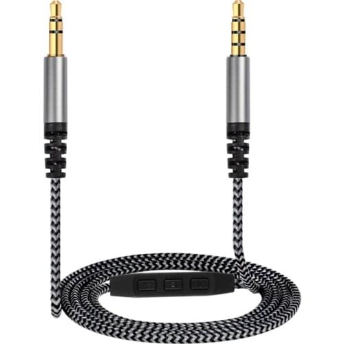 High Quality AUX Audio Cable 3.5 Male To Male Jack Stereo Cable for V-MODA Crossfade M-100 LP LP2 M-80 Headphone with Mic