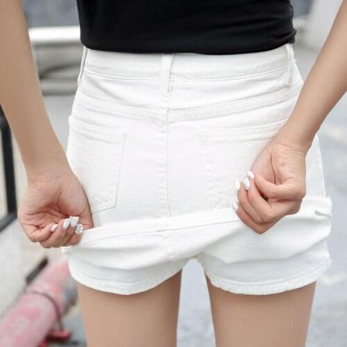Woman Skirts Denim Skirt Womens Summer High Waist A- line White Divided Skirts Skirt Women Mujer Faldas Saias Mulher