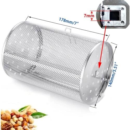 Stainless Steel Oven Roast Basket Baking Rotary Nuts Beans Peanut Cage BBQ Grill Bakeware Electric Oven Universal spare parts