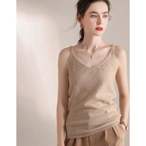 LONGMING Autumn Winter Warm Thickening Women Knitting Vest V-neck Sexy Vest Sweater Female Sweater Vest Sweater 100% Cashmere