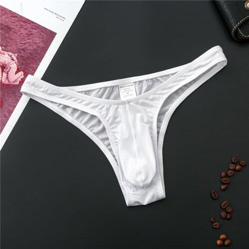 Man Briefs Underwear Comfy Breathable Thong Ultra-Soft Low-rise Bikini G-String Male Panties Briefs Gay Underwear Penis 2021 Hot