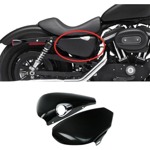 1 Pair Left Right Side Battery Cover Fit for Sportster XL883 XL 1200 Custom 04-13