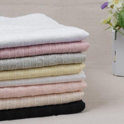 100% cotton dress jacquard fabric plain breathable shirt garment sewing fabric