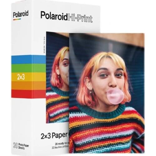 20/40 sheets Polaroid Hi Print Photo Paper 2x3 inch adhesive stick Cartridge for Hi-print printer