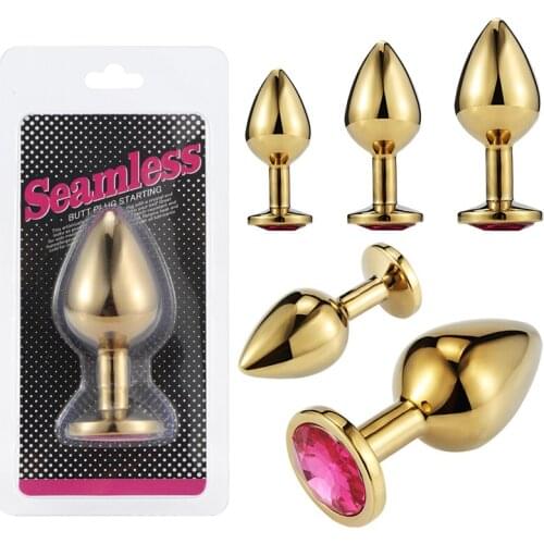 S/M Anal Plug Metal Anal Toys For Women Adult Sex Product Women Butt Plug Stainles Steel Female Dildo Intimate Goods For Couple
