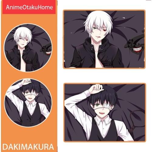 Anime Manga Tokyo Ghoul Kaneki Ken Throw Pillow Cover Hugging Body Pillowcase Otaku Bedding Decoration Dakimakura Pillow Case