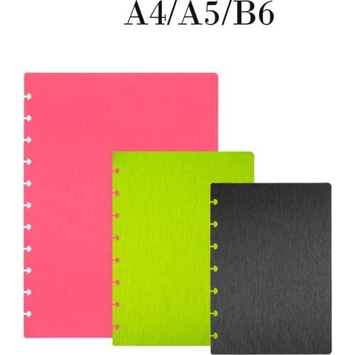 A5A4B6 Mushroom Hole Brushed Pattern Cover Notebook Shell Environmental Protection PP Material Thickened Cover Notebook Covers