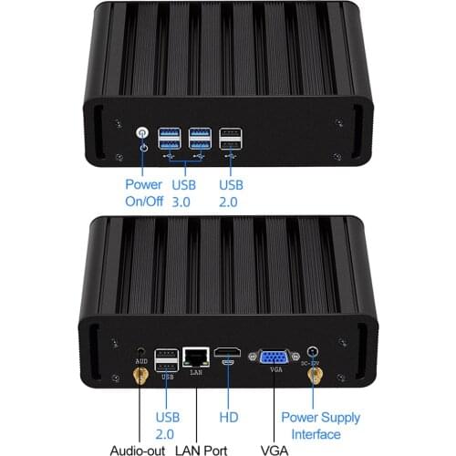 Quad core i3/i5/i7 small host Industrial fanless Mini PC