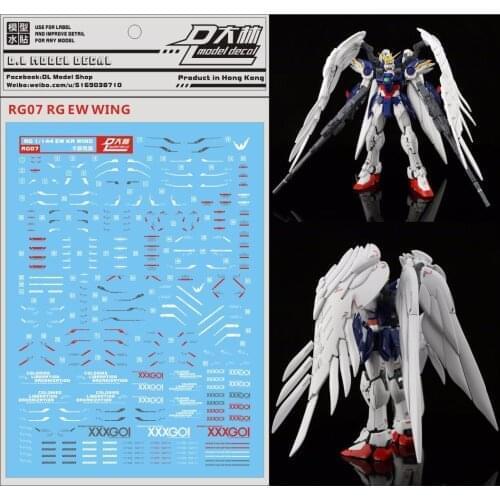 D.L high quality Decal water paste For Bandai RG 1/144 Wing Gundam Zero EW KA DL042