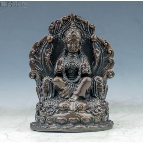 Fine Seiko Pure Copper Guanyin Decoration Backlight Goddess Western Bodhisattva Home Backlight Goddess Decoration
