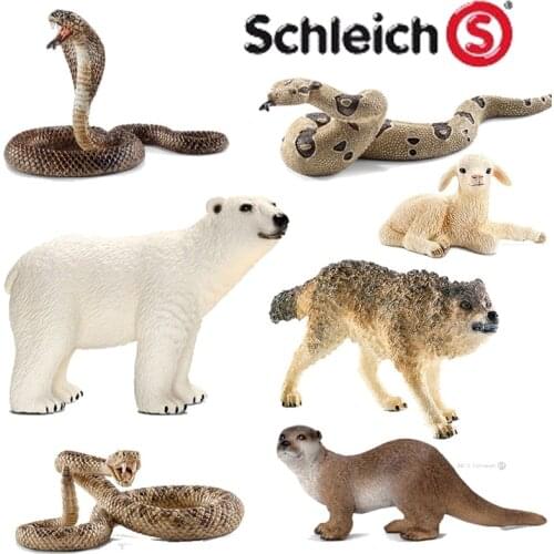 Classic Animal Model Howling wolf Little lamb Polar bear Otter Cobra Python Classic Simulated animal Childrens Toys