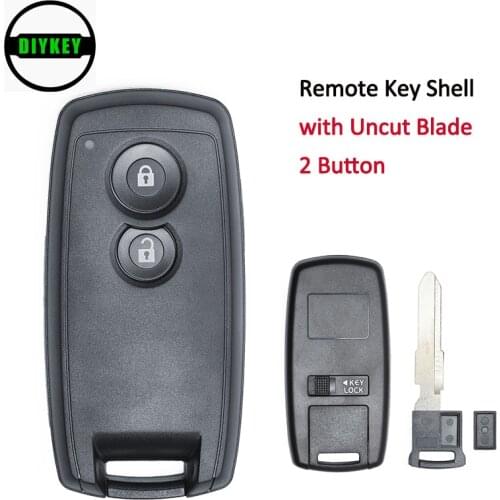 DIYKEY Keyless Remote Key Shell 2 Button for Suzuki SX4 2006-2011 Grand 2006-2012 Vitara Swift 2011-2013 Case Fob + Uncut Blade