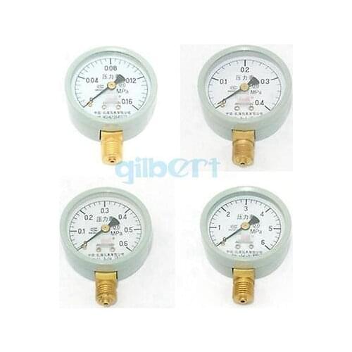 0.1/0.25/0.4/0.6/1/1.6/2.5/4/6/10/25/40/60Mpa 60mm Radial Mount M14x1.5 Air Compressor Pressure Gauge Pneumatic Y-60