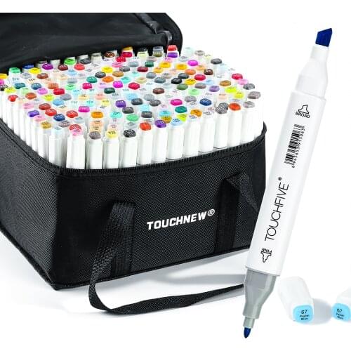 TOUCHFIVE Markers 12 36 48 80 168 Colors Dual Tips Alcohol Graphic Sketching Markers Pen for Bookmark Manga Drawing Art Supplies
