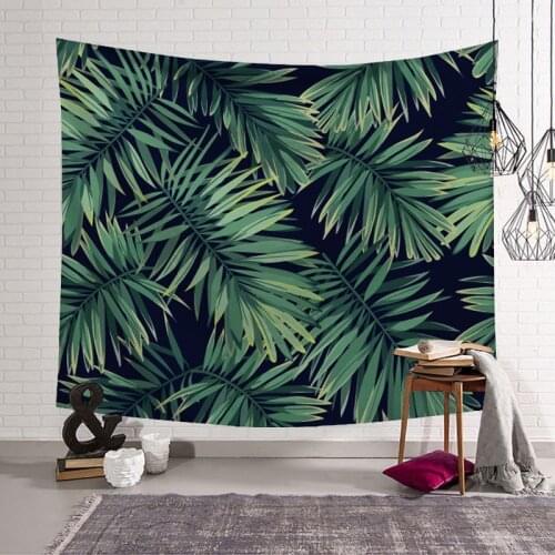 Polyester Palm Leaves Wall Tapestry Tropical Plants Hanging Cloth Wedding Party Home Decor Beach Towel Christmas Wall tapestry