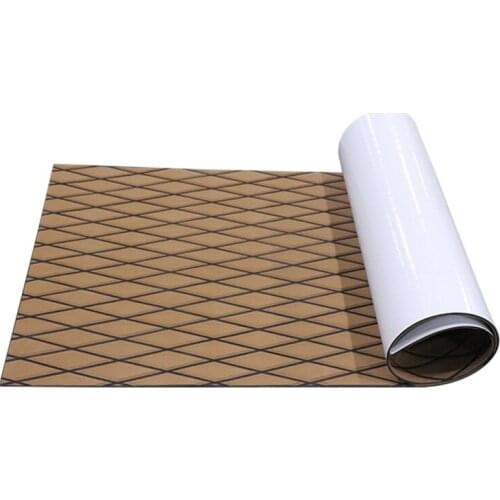 EVA Foam Faux Teak Boat Decking Sheet Non-Skid Self-Adhesive Sea Deck Marine Yacht RV Boat Brown