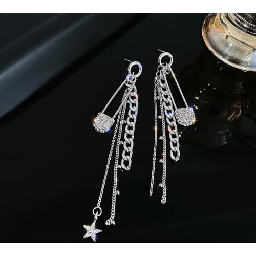 2020 New Fashion Trend Womens Earrings Bardian Star Pin Tassels Drop Earrings For Women Party Girl Jewelry Gifts Wholesale