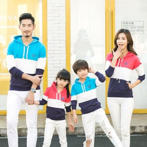 Family Clothing Spring Men Women Children Hoodies Clothes Mother Daughter Clothes Father Son Matching Clothing Family Look