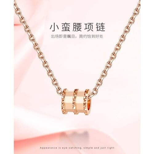 Small waist and rose gold necklace female tide net red simple minority nonsense clavicle chain to send girlfriend gifts