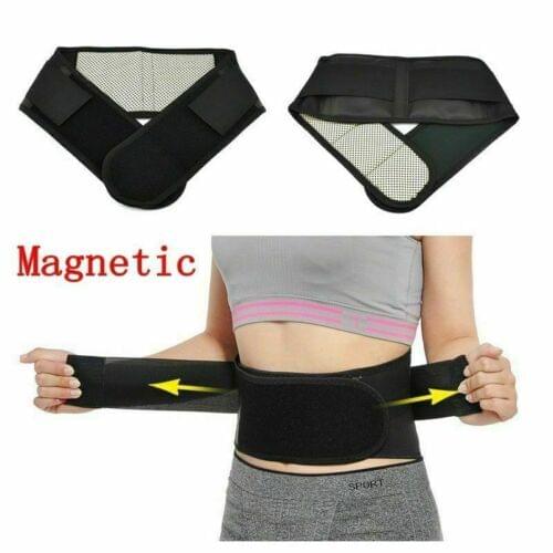 Back Support Brace Belt Lumbar Lower Waist Magnetic Pain Relief Adjust Trimmer