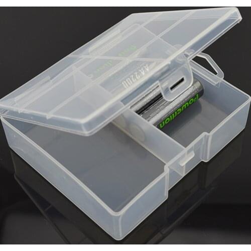 Transparent AA Battery Storage Holder Box Battery Storage Case Container Holder For Maximum 24 X AA Batteries Organizer Case