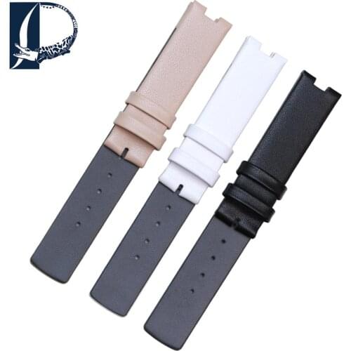 PESNO suitable for CALVIN KLEIN Calf Skin Genuine Leather Wrist Band Smooth Grain Warch Strap Women Watch Accessories