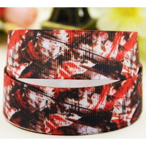 22mm 25mm 38mm 75mm Abstract pattern printed Grosgrain Ribbon party decoration 10 Yards X-03615