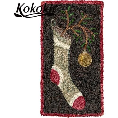 Christmas vloerklee tapijt foamiran for needlework accessories knooppakket crochet tapis DIY latch hook rug canvas printing mat