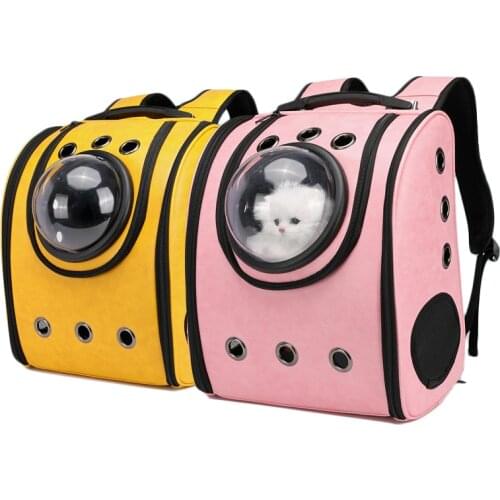 Pet Spaceship New PU Custom Kitten Capsule Out of Pet Bag Breathable Portable Pet Backpack