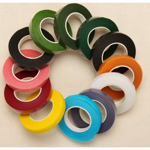 Valentines Day 30Yard 12mm Self-adhesive Paper Tape Floral Stem for Garland Wreaths DIY Craft Artificial Silk Flower Decorative