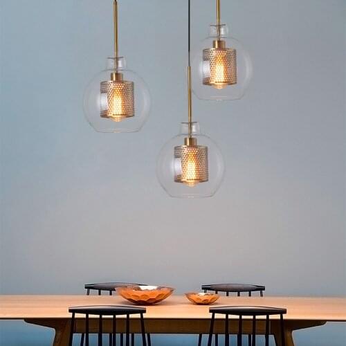 Modern Pendant Light Glass Ball Hanglamp Kitchen Light Fixture Dining room Living Room pendant lamp Luminaire
