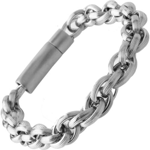 Granny Chic 10mm Braided Wheat Bracelet for Men Women Gold Chain Stainless Steel Mens Bracelets Customize Wholesale Jewelry