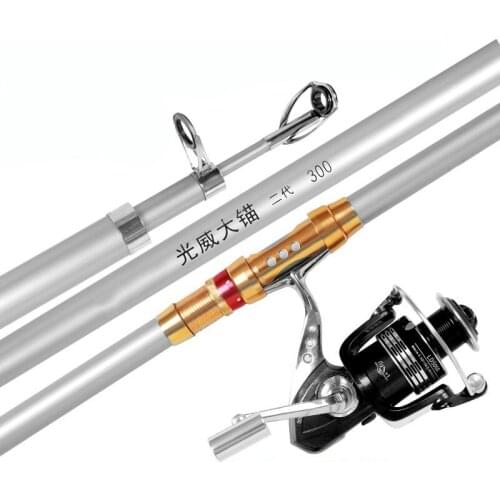 Super Hard Carbon Fiber Fishing Set Seapole Carp Telescopic Fishing Rod Long Distance Throwing Power Hand Rod with Reel 2.4-4.5m