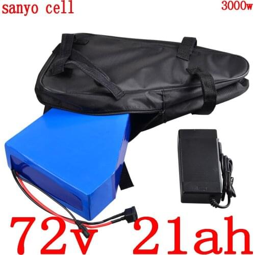 72V 2000W 2500W 3000W electric bicycle battery 72V 20AH electric bike battery 72V lithium battery use sanyo cell+84V 5A charger