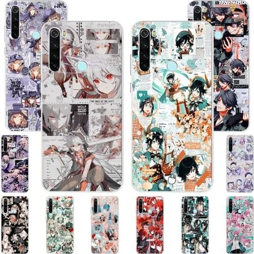 Genshin Impact Clear Silicone Soft TPU Phone Case For Xiaomi Redmi Note 10 9 Pro Max 9T 9s 8 7 9A 9C 8T 7a 6 6A S2 K20 Cover