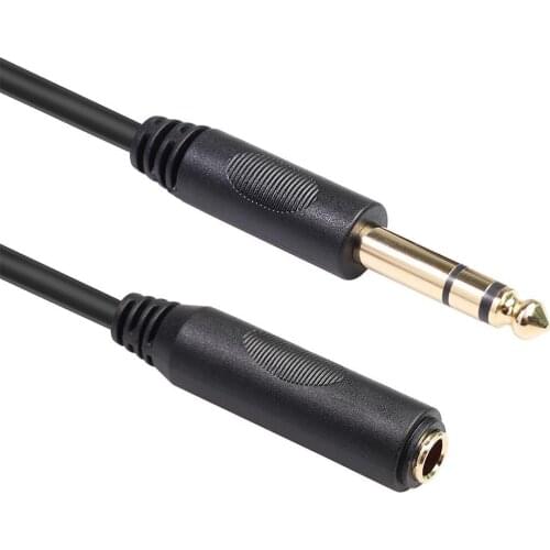 6.35mm Headphone Extension Cable 1/4' Male to TRS 1/4' Female Cord New