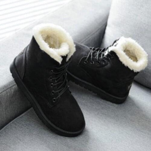 Female Snow Boots Botas Mujer Warm Plush Shoes Woman Women Boots Winter Ankle Boots For Women Winter Shoes U11-62