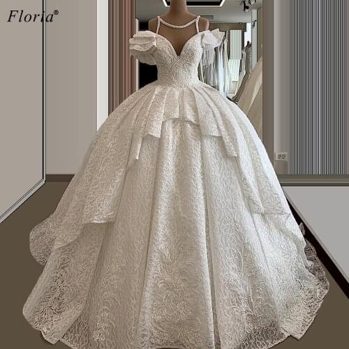 Robe De Mariee White Wedding Dresses 2020 Special Lace Princess Wedding Gowns Turkish Bride Dresses Vestidos De Novia Custom