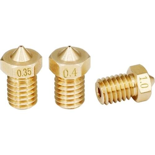 3D printer accessories nozzle 3D-V5 V6 M6 thread 1.75/3.0 consumables brass lettering nozzle