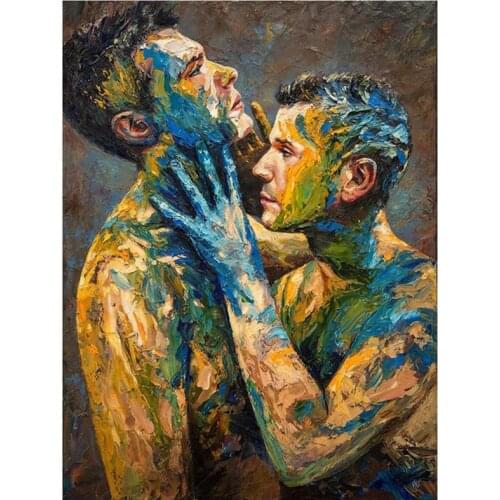 Diamond Embroidery man gay love kiss 5D Diy Diamond Painting Full Square Drill Picture Of Rhinestone Wedding Decoration ZP-2367