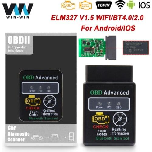 ELM 327 V1.5 PIC18F25K80 OBD2 WIFI Wireless Scanner OBD OBD2 Car Auto Diagnostic Tool Elm327 V1.5 odb2 Scaner for Android/IOS