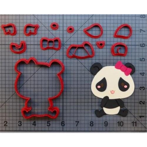 Baby Panda Cookies Die Cutting Kitchen Baking Supplies DIY Cake Icing Decoration Kit 3D Printed Custom Seal