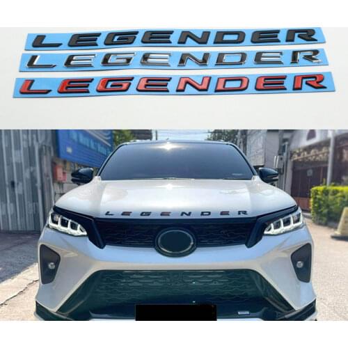 For Toyota Fortuner Legender Front Bonnet Head Emblem BadgeDecal Logo Letter Nameplate Sticker