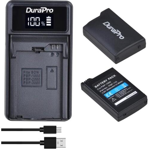 2pc 3600mAh PSP-1000 PSP1000 Rechargeable Battery Charger Set for Sony PSP 1000 Console for Sony PSP 1000 PlayStation Portable