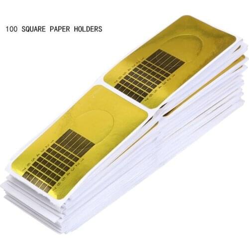 100pc Nail Form Pro Nail Art Guide French Nail Art Form Acrylic Tips Acrylic UV Gel Tips Extension Builder Sticker Manicure Tool