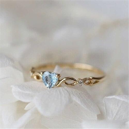 Simple Heart Ring For Women Female Cute Finger Rings Romantic Birthday Gift For Girlfriend Fashion Zircon Stone Jewelry