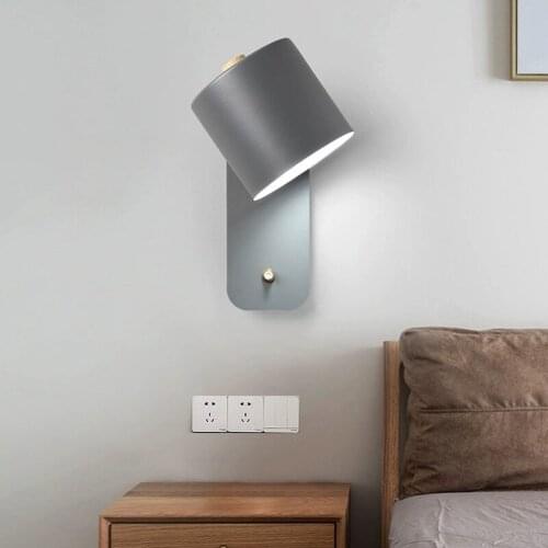 Indoor Led Wall Lamps Living Room Sconces Light e27 Wall Lights Fixture 360 Degree Rotation Adjustable lamps for Bedroom Bedside