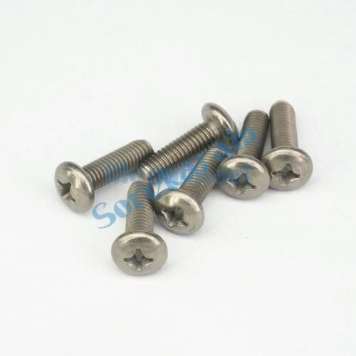 LOT 20 M6x20mm TA2 GR2 Ti Titanium Round Pan Cap Cross Recess Screw Bolts Anti Acid Corrosion