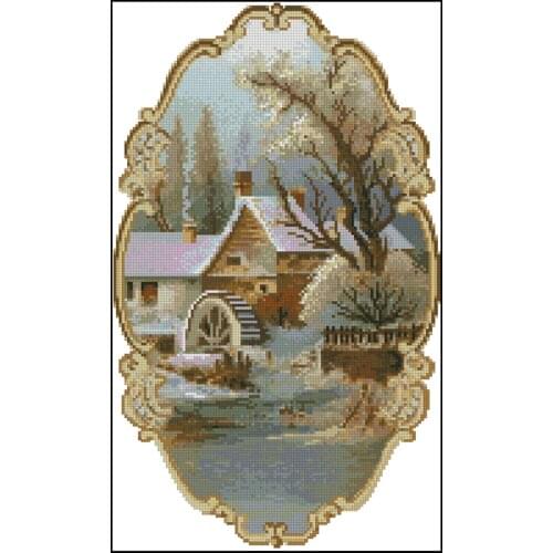 Free Delivery Top Quality Beautiful Lovely Counted Cross Stitch Kit House Home At The Lake