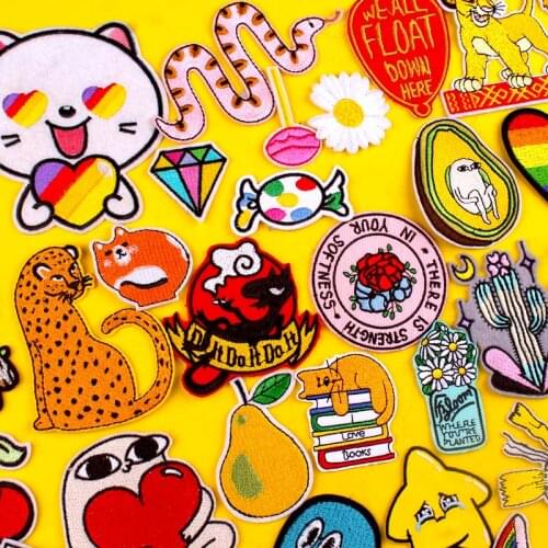 Diy Embroidery Patch Likee Animal Stickers For Clothes Iron On Patches On Clothes Cartoon Patch Embroidered Patches For Clothing